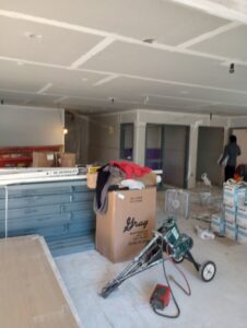 Drywall prepped for Waterside Renovation