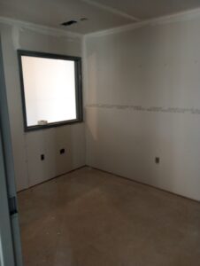 Drywall ready for mud Waterside Renovation