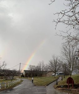 Rainbow over Echoing Hills of Central Ohio. God's Promise.