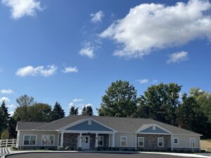 New home build. Beautiful stone and vinyl sided home. Serving people with disabilities.